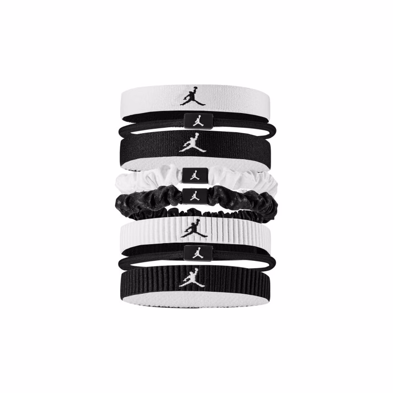 Dámska čelenka NIKE JORDAN MW HEAD TIES 8PK WH BK BK