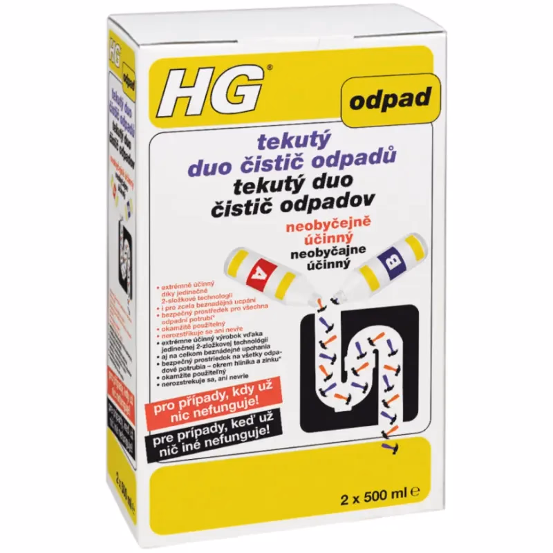 TEKUTÝ DUO ČISTIČ ODPADOV 1L