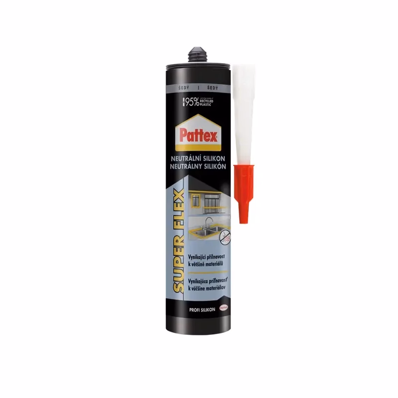 PATTEX Neutrálny silikón - sivý 280ml