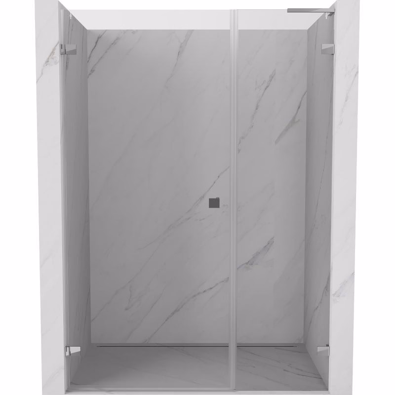 MEXEN/S - Lunar-B L sprchové dvere krídlové ľavé 140, transparent, chróm 832SL-140-050-01-00-L