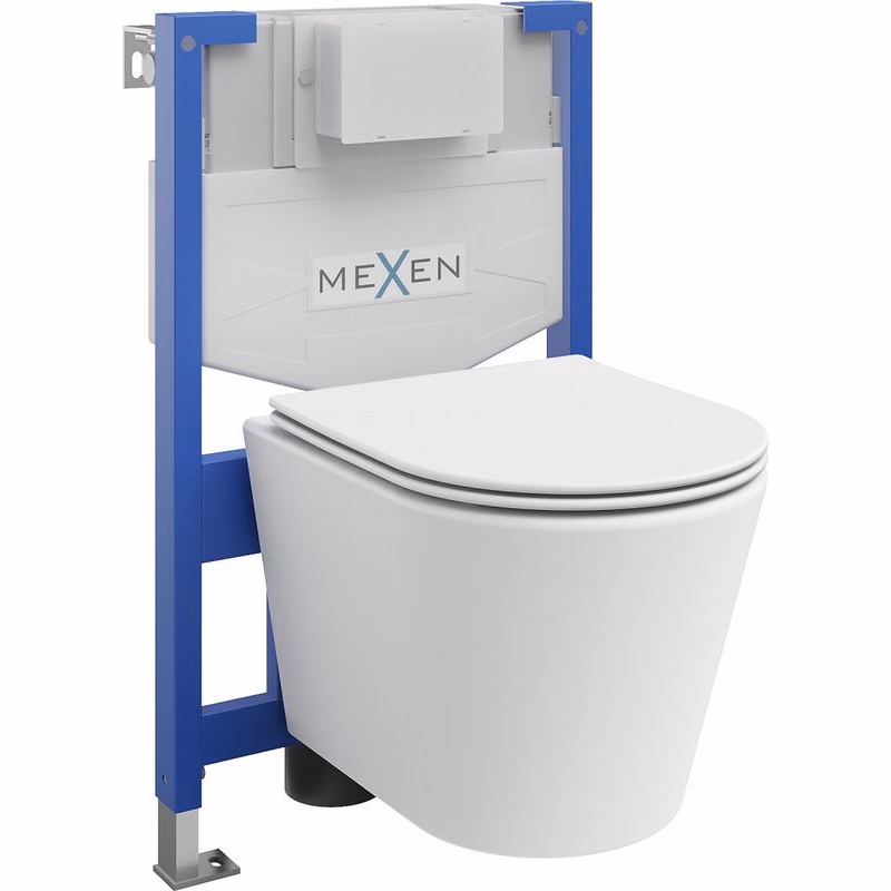 MEXEN/S - WC predstenová inštalačná sada Fenix XS-F s misou WC Rico + sedátko softclose, biela mat 68030724001