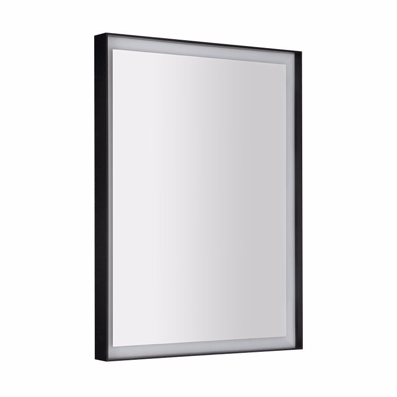 SAPHO - SORT zrkadlo s LED osvetlením 60x80cm, čierna mat ST080