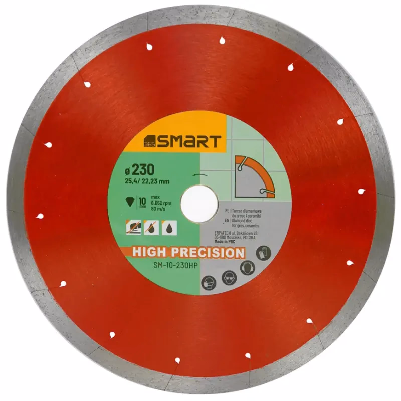 Diamantový kotúč 230 mm na rezanie gresu, glazúry, keramických materiálov SM-10-230HP