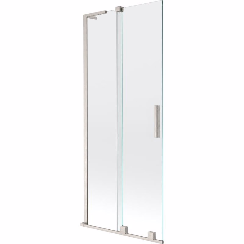 MEXEN/S - Velar L dvojkrídlová posuvná vaňová zástena 85 x 150, transparent, nikel kartáčovaný 896-085-003-01-97
