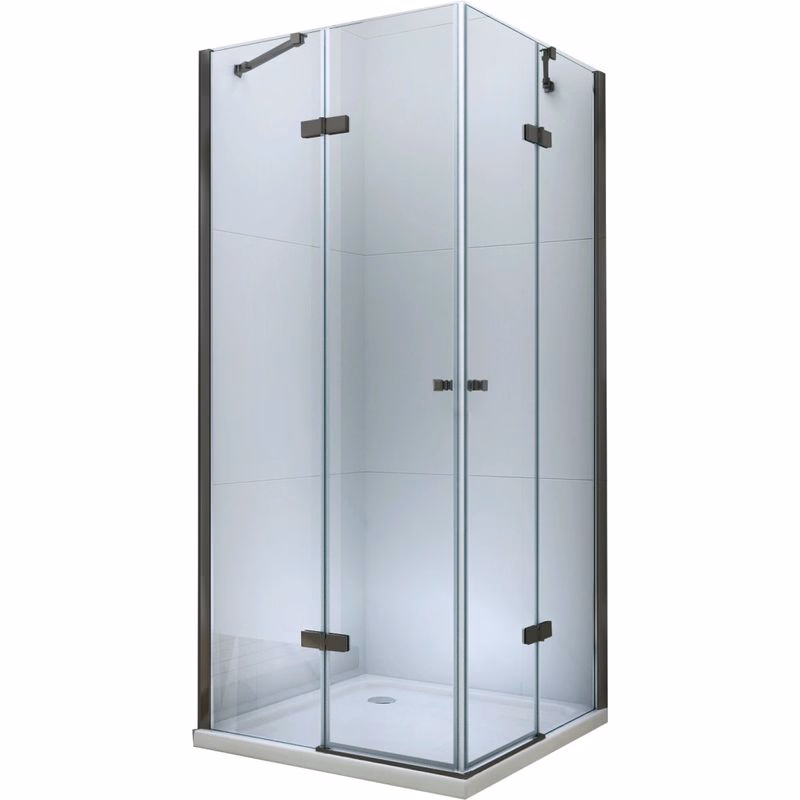 MEXEN/S - Roma Duo sprchovací kút 100 x 90, transparent, čierna 854-100-090-70-00-02