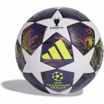 Juniorská futbalová lopta ADIDAS UCL LGE J350 F DPURPL WHITE SYELLO
