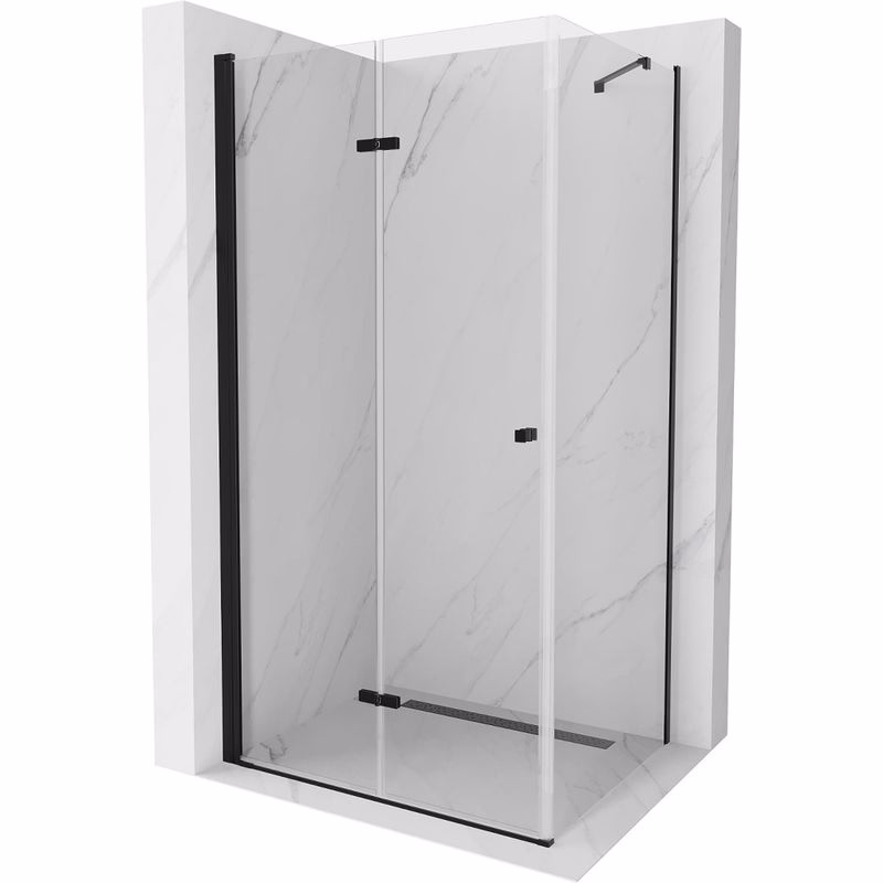 MEXEN/S - Lima sprchovací kút 110 x 70, transparent, čierna 856-110-070-70-00