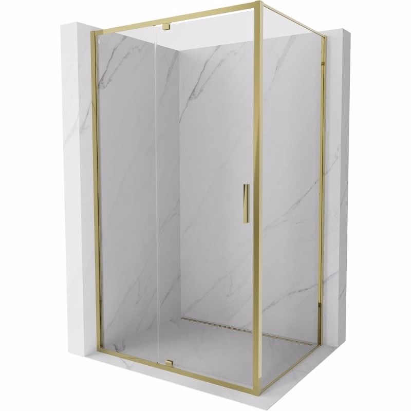 MEXEN/S - Exo sprchovací kút dvere krídlové 155 x 70, transparent, zlato 819-155-070-50-00