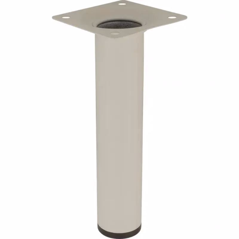 Okrúhla nábytková noha 15 cm biela