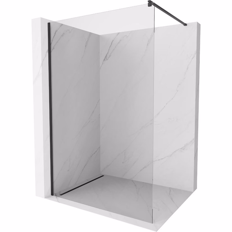 MEXEN/S - Kioto Sprchová zástena WALK-IN 85 x 200, transparent 8 mm, čierna 800-085-101-70-00