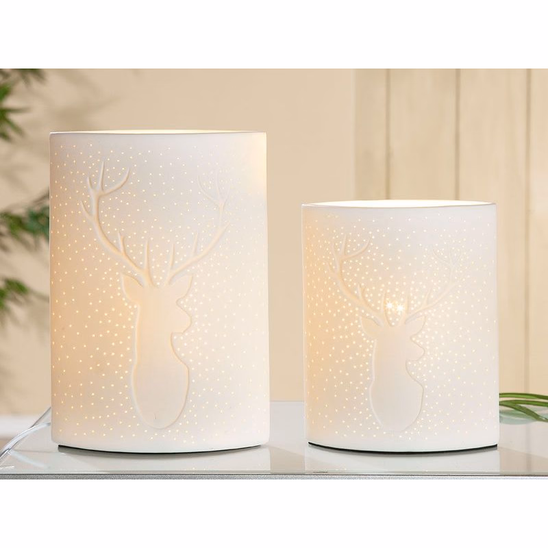 Porcelánová lampa "s motívom jeleňa"