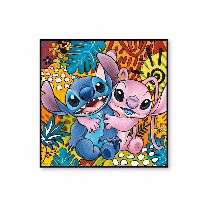 Drevený obrázok Disney "Stitch & Angel"