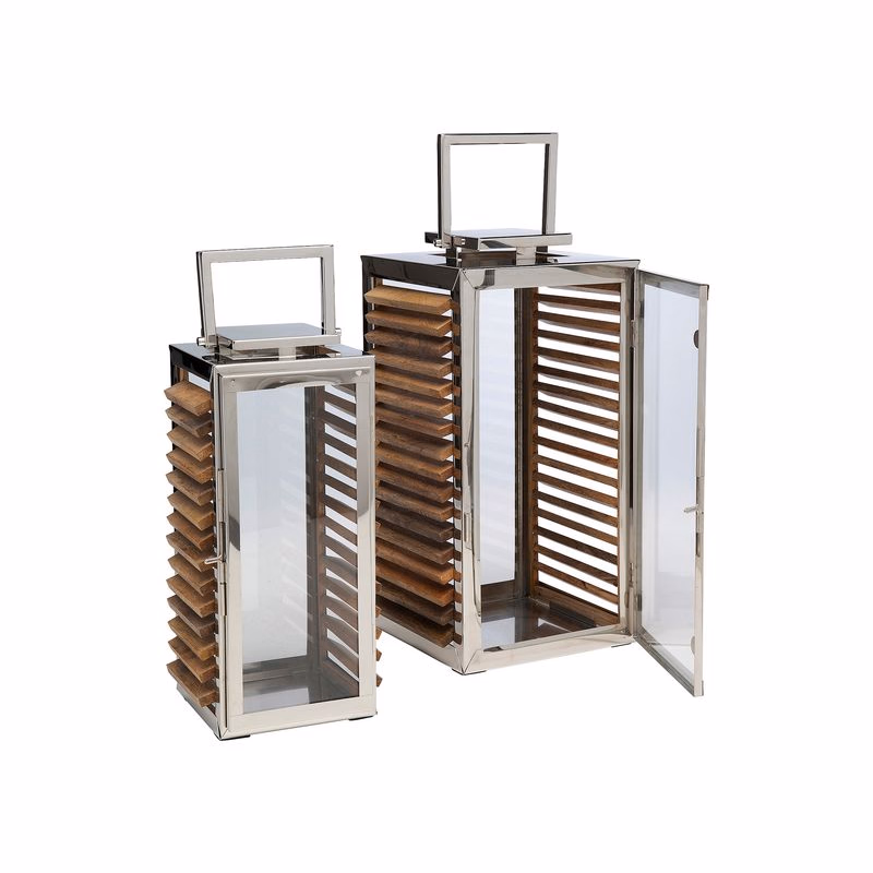 Lamella set 2 lampášov strieborné