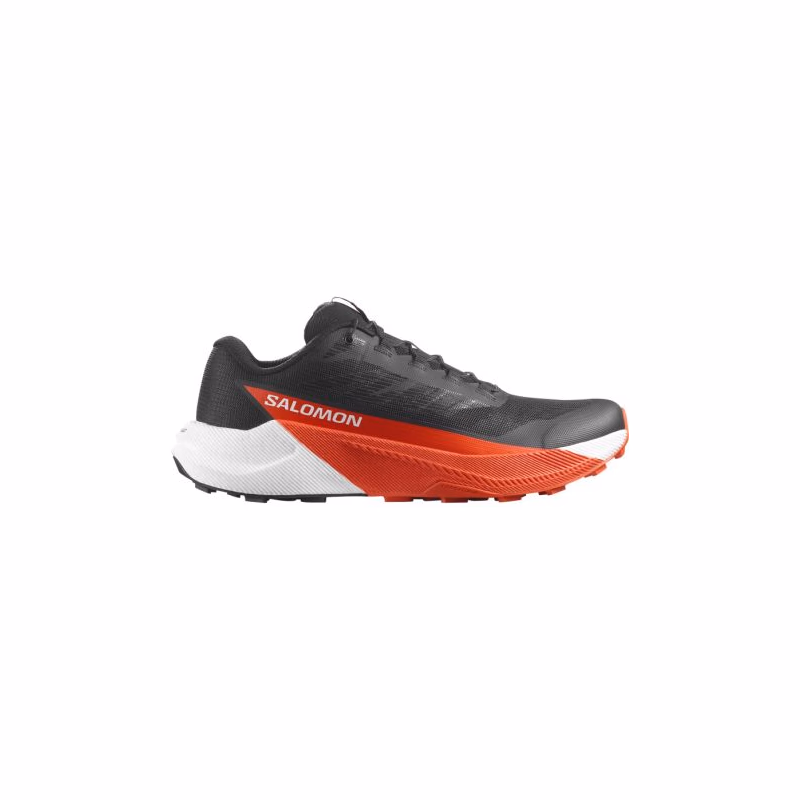 Pánska bežecká trailová obuv SALOMON Pulsar M black white cherry tomato