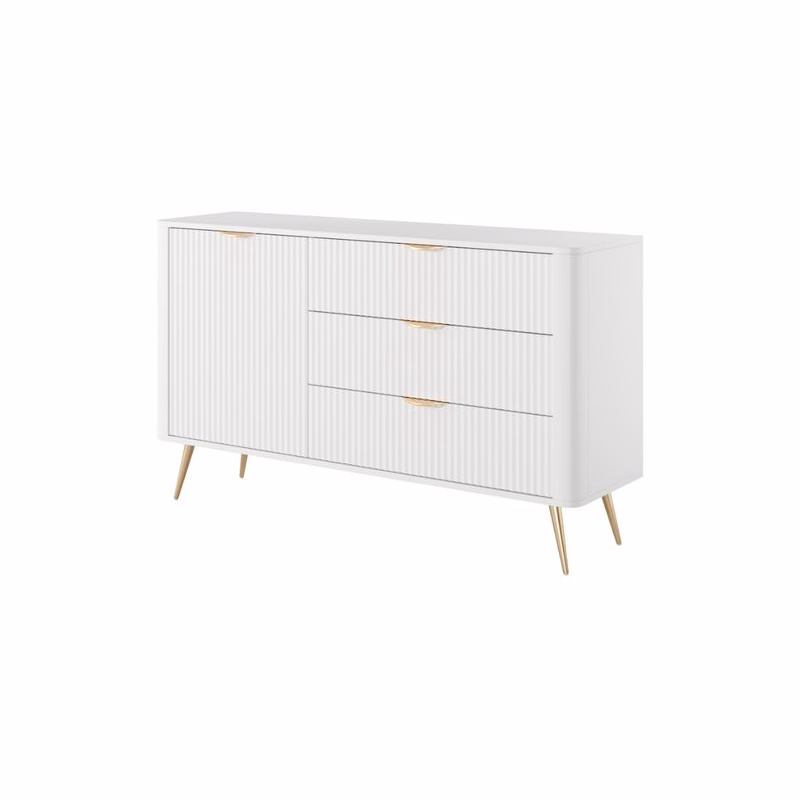 ArtLas Komoda LINA 138 D3S | biela
