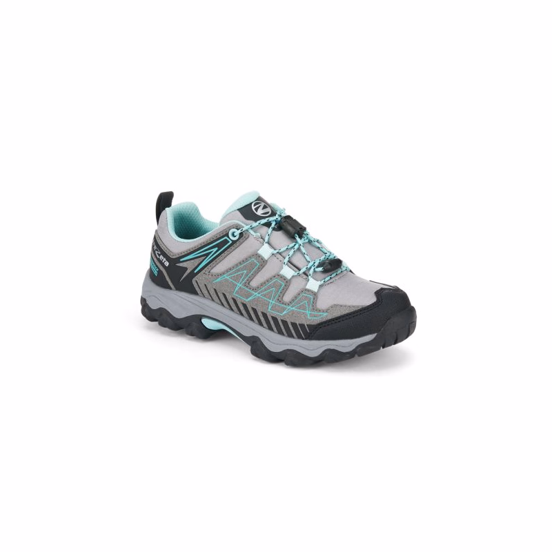 Dievčenská nízka turistická obuv TREZETA Thunder WP K grey green