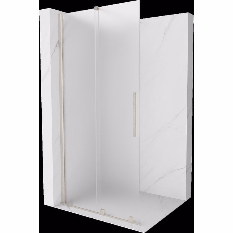 MEXEN/S - Velar Sprchová zástena posuvná Walk-in 90 x 200, dekor 8 mm, nikel kartáčovaný 871-090-000-33-97