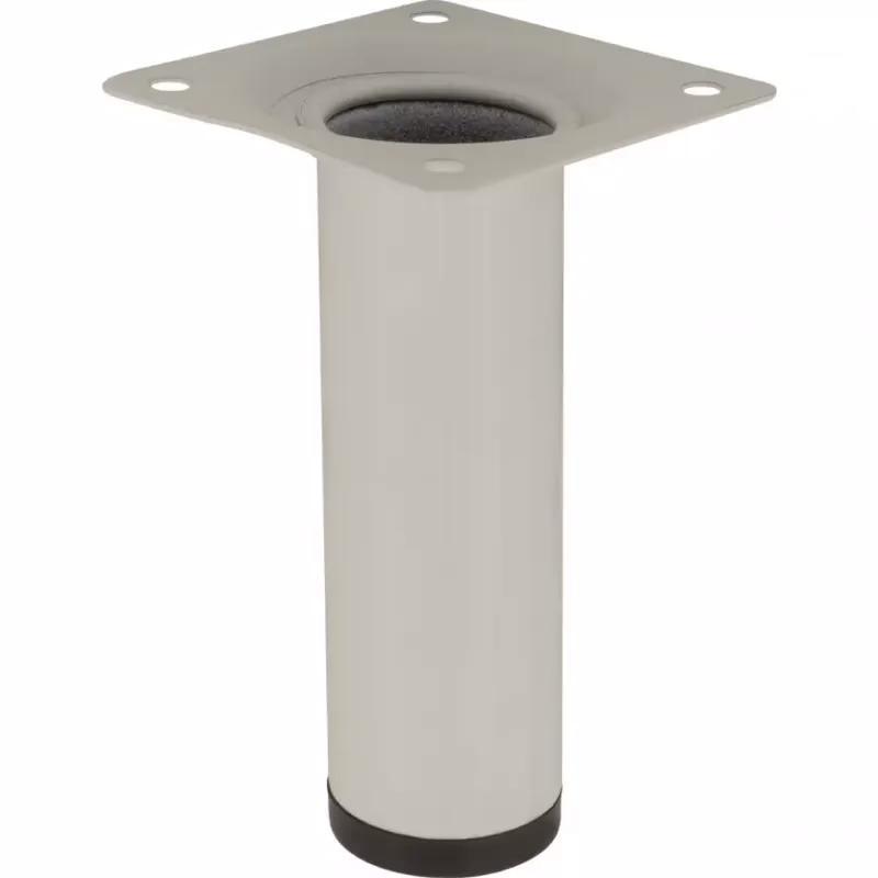 Okrúhla nábytková noha 10 cm biela