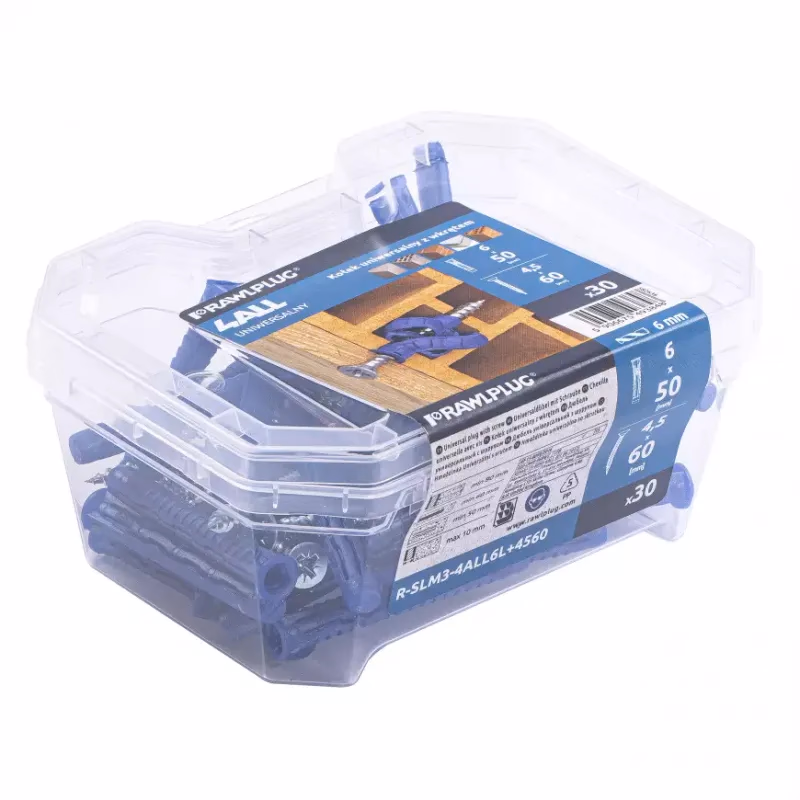 Rawlplug Univerzálna hmoždinka so skrutkou 4ALL 6x50 mm 30 ks