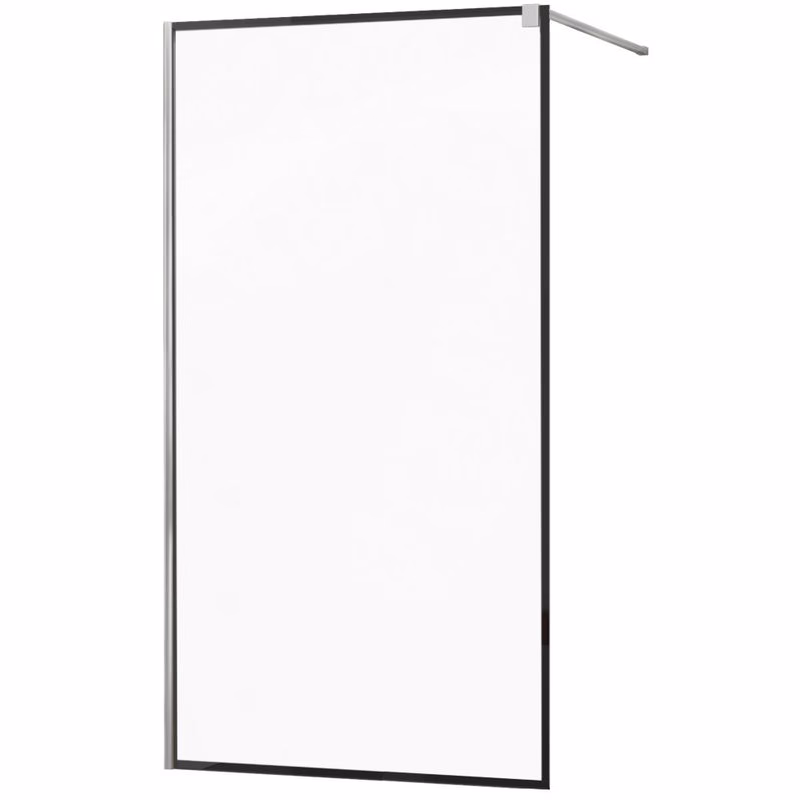 MEXEN/S - KIOTO Sprchová zástena WALK-IN 60x200 cm 8 mm, chróm, čierny profil 800-060-101-01-70