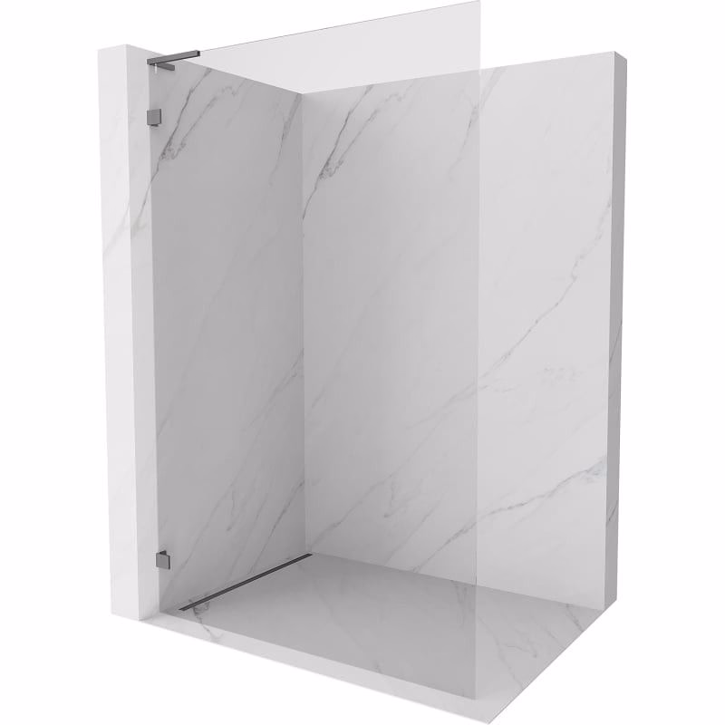 MEXEN/S - Lunar L Sprchová zástena WALK-IN ľavá 60 x 200, transparent 8 mm, grafit metal 830L-060-000-95-00-L
