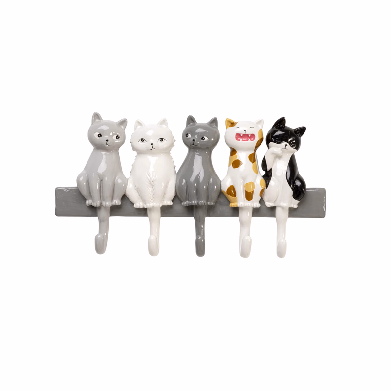 Singing Cats nástenný vešiak na kabáty 35 cm