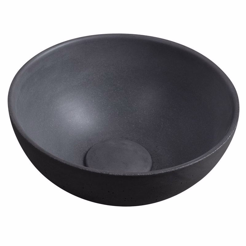 SAPHO - MINOR betónové umývadlo na dosku, priemer 26cm, antracit mat MR26016