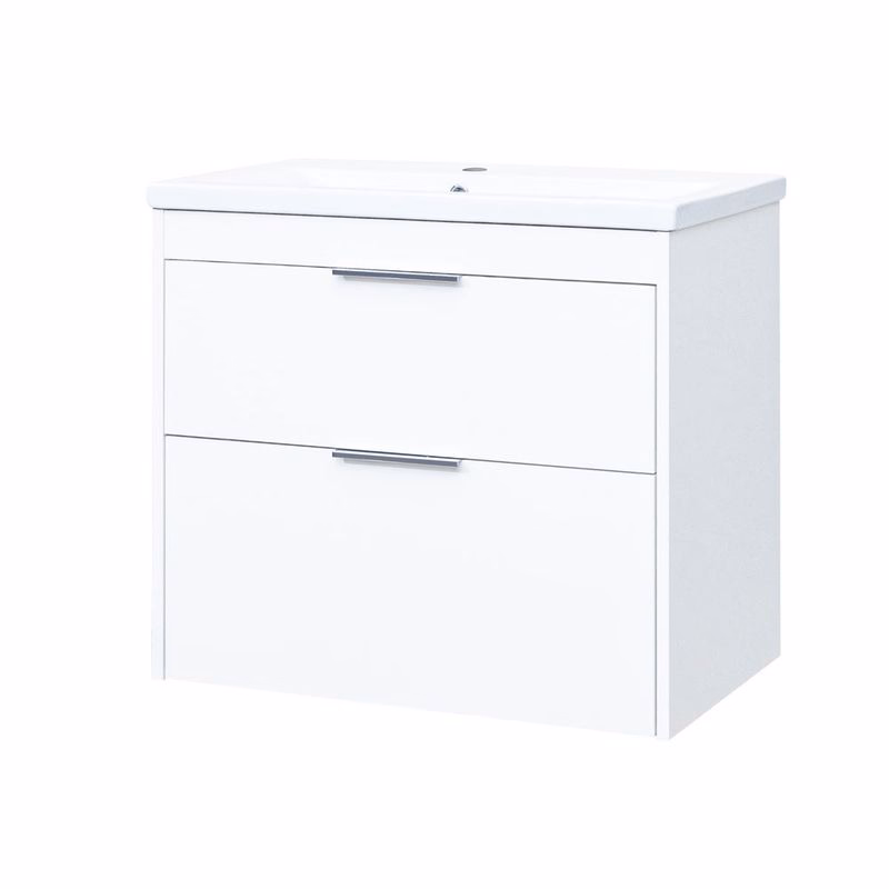 Mereo Vigo, kúpeľňová skrinka s keramickým umývadlom 81 cm, biela CN312