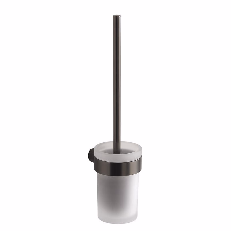 Gedy - PIRENEI WC kefa závesna, mliečne sklo, gun metal PI330381