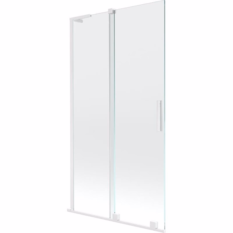 MEXEN/S - Velar L dvojkrídlová posuvná vaňová zástena 100 x 150, transparent, biela 896-100-003-01-20
