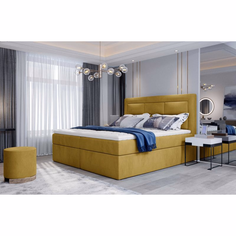 ArtElta Manželská posteľ VIVRE Boxspring | 180 x 200 cm Farba VIVRE: Monolith 48