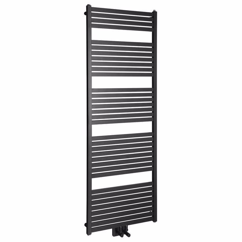 AQUALINE - TONDI vykurovacie teleso 600x1690 stredové pripojenie, čierna mat DT496T