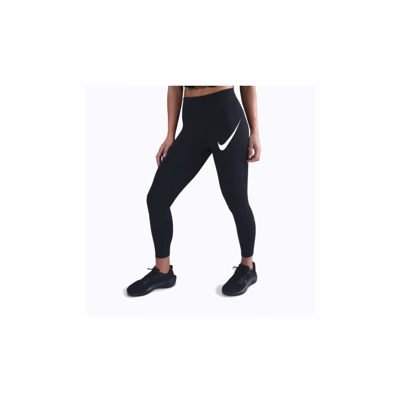 Dámske kompresné legíny NIKE W NK DF TEMPO HR 7 8 TGT SWHBR BLACK REFLECTIVE SILV WHITE