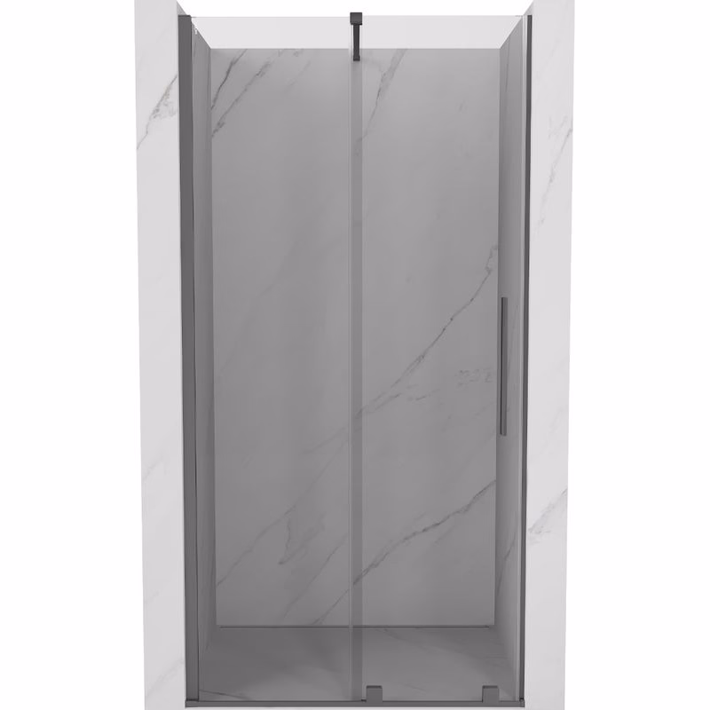 MEXEN/S - Velár posuvné sprchové dvere 110, transparent, grafit metal 871-110-000-01-95