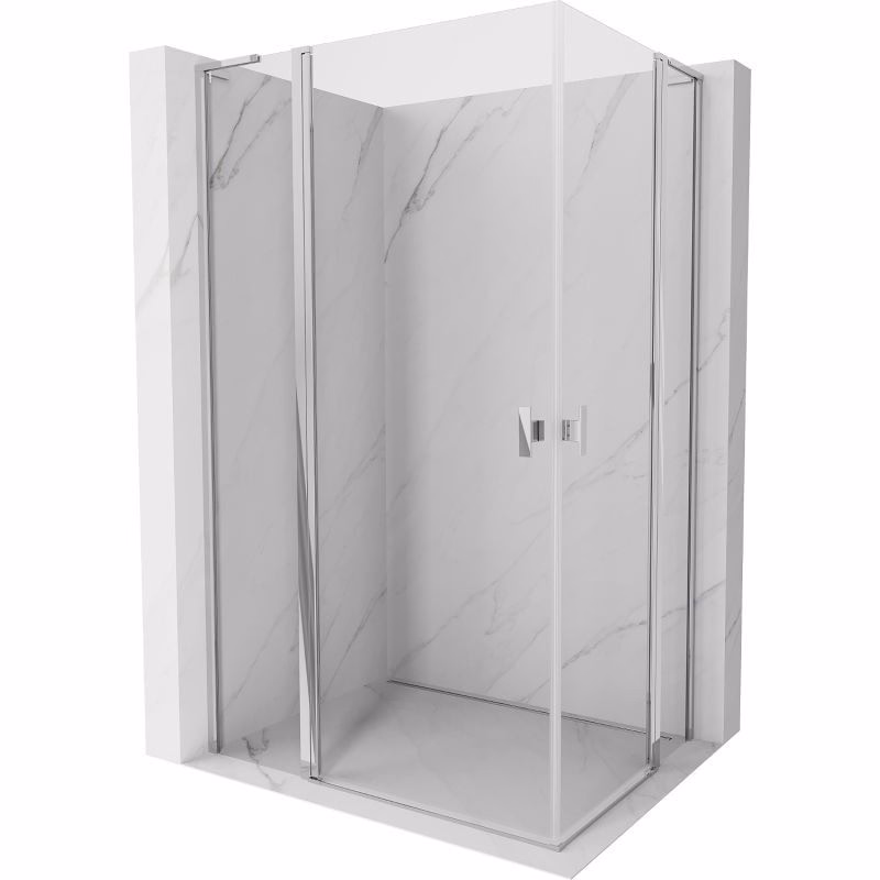 MEXEN/S - Mist L Duo sprchový kút dvere krídlové 95 x 90, transparent, chróm 8A4L-095-090-01-00
