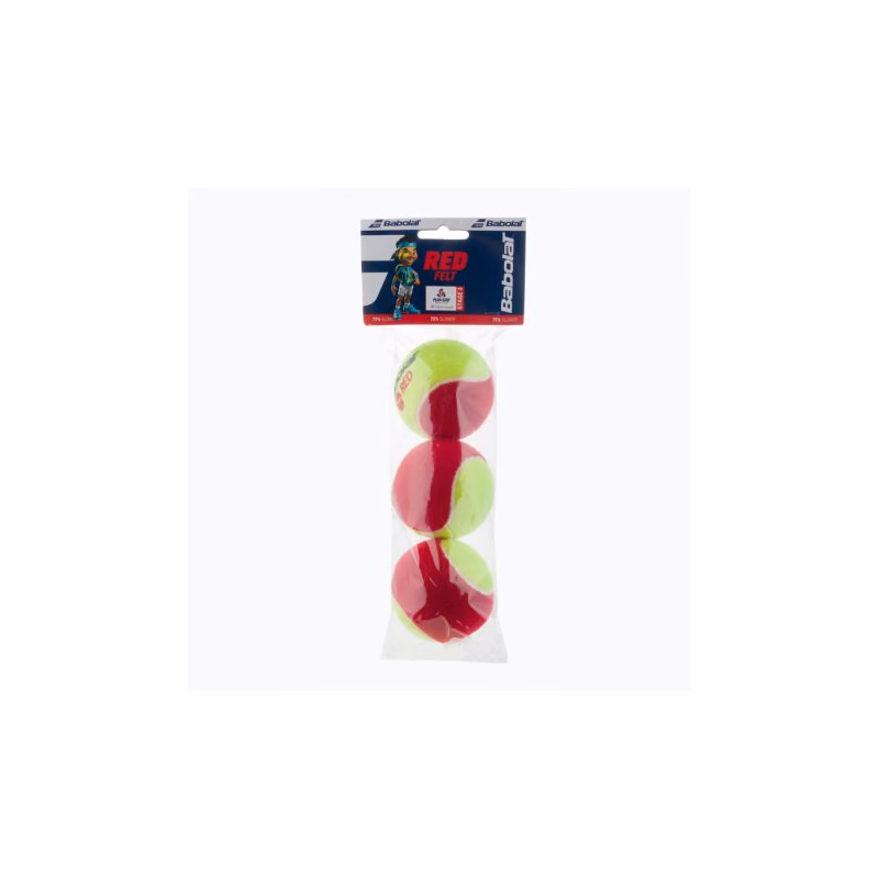Tenisové loptičky 3ks BABOLAT RED FELT x3 JR