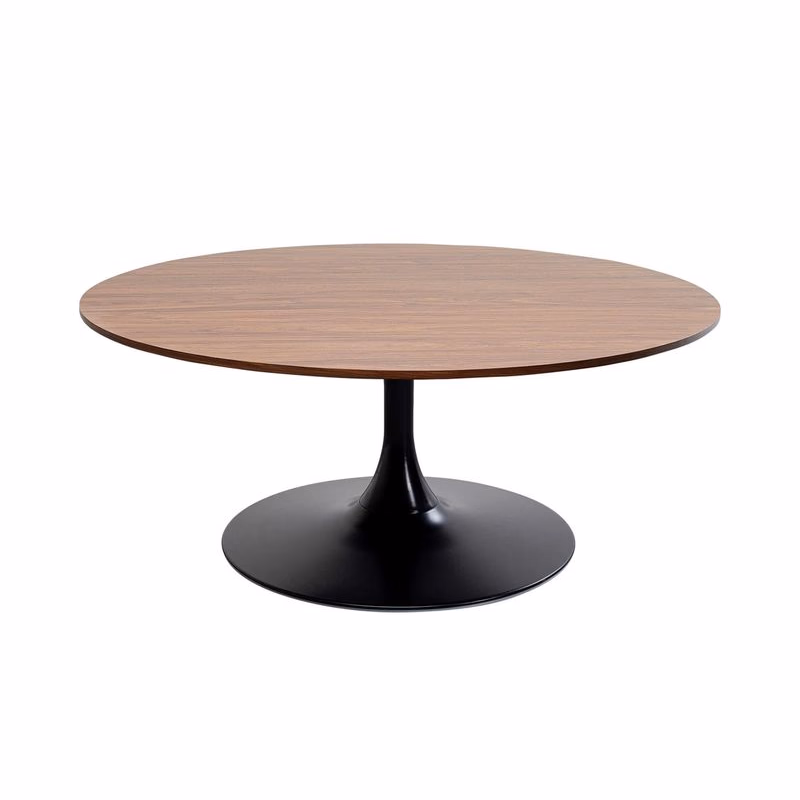 Wire Shickeria konferenčný stolík Ø110 cm čierny / orech
