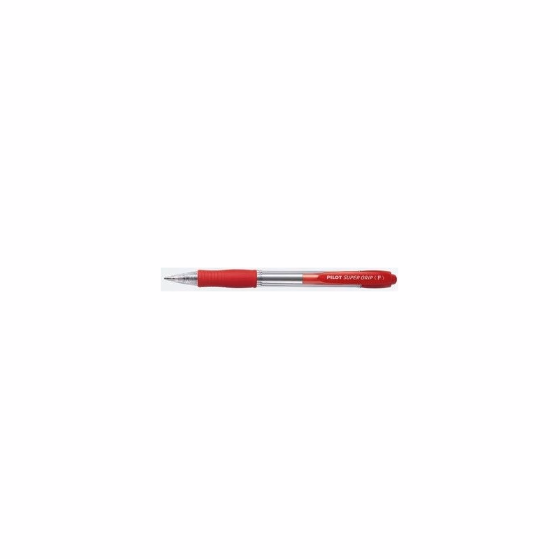 Guľôčkové pero Pilot super grip 0,7mm červené / náplň 2110 telo číre