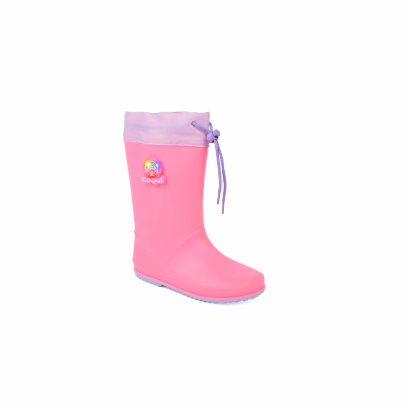 Dievčenské gumáky COQUI Rainy Collar light fuchsia light lila flash