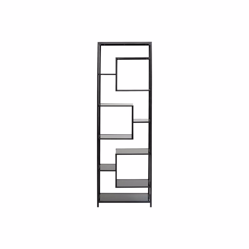 Loft policový regál čierny 195x60 cm