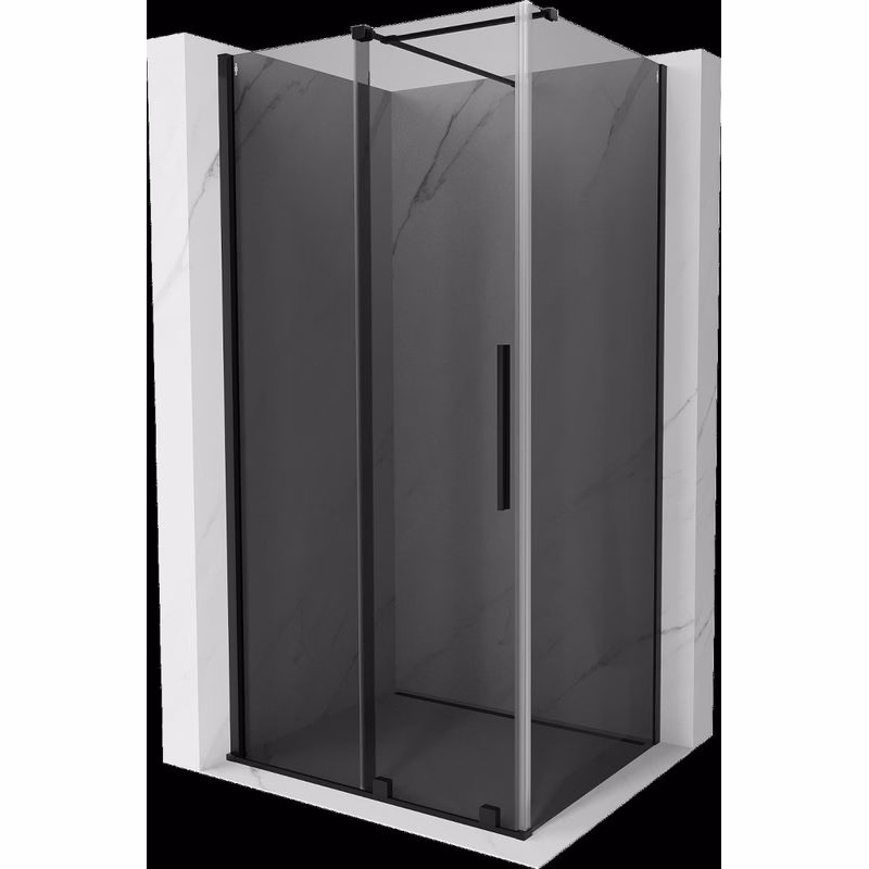 MEXEN/S - Velár sprchovací kút, posuvné dvere 120 x 85, grafit, čierna 871-120-085-41-70