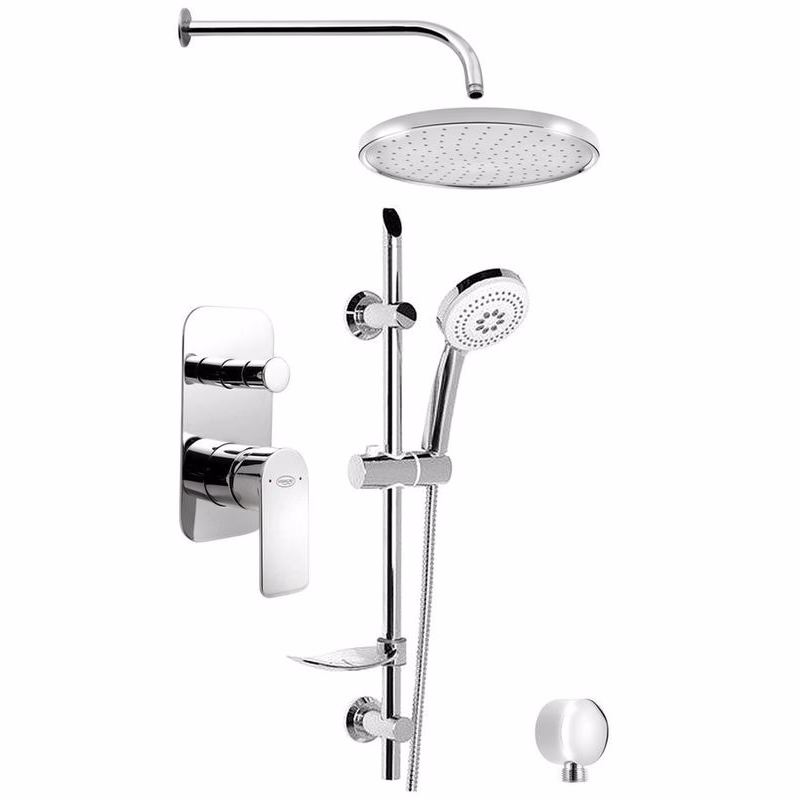 AQUALINE AQUALINE - DAPHNE podomietkový sprchový set s pákovou batériou, 2 výstupy, chróm DH944