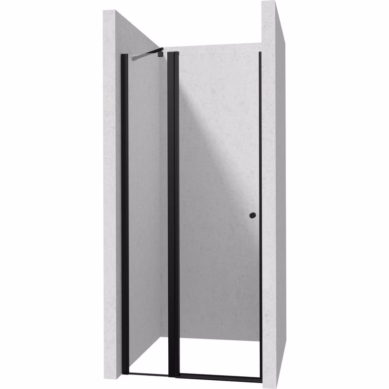 DEANTE - Kerria Plus nero sprchové dvere bez stenového profilu, 80 cm - výklopné KTSUN42P