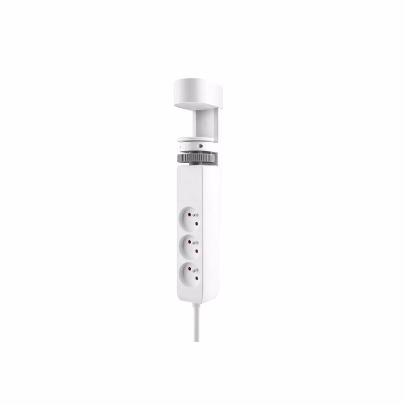Solight 3z + USB A+C prenosné stolné zásuvky, 2m, biela, USB rýchlonabíjačka 20W PD