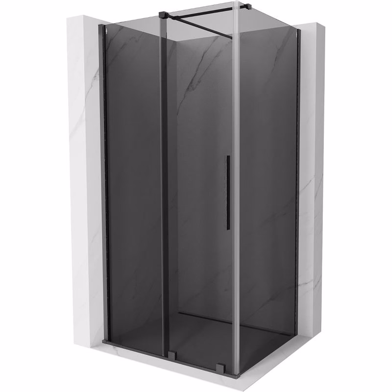 MEXEN/S - Velár sprchovací kút, posuvné dvere 90 x 70, grafit, grafit kartáčovaná 871-090-070-41-66