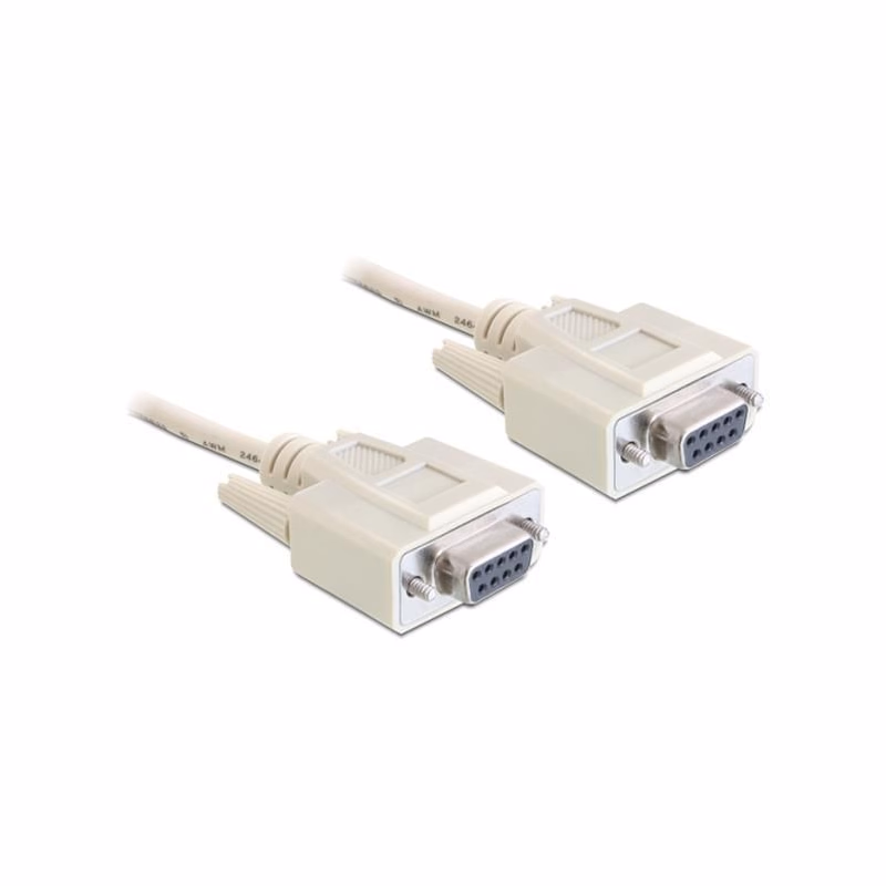Delock sériový kábel Null modem 9 pin samica/samica 3 m