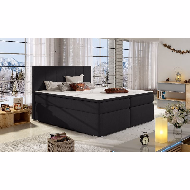 ArtElta Manželská posteľ BOLERO Boxspring | 180 x 200 cm Bolero rozmer: 180x200 cm, Bolero farba: Sawana 14