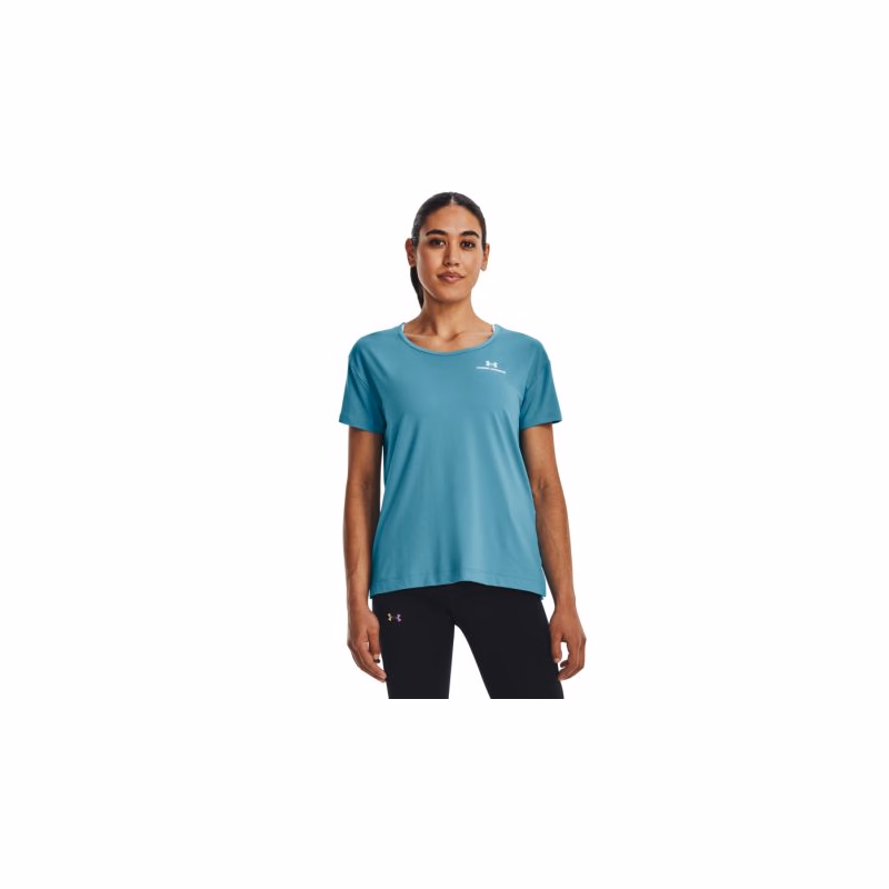 Dámske tréningové tričko s krátkym rukávom UNDER ARMOUR UA Rush Energy SS-BLU-GHL