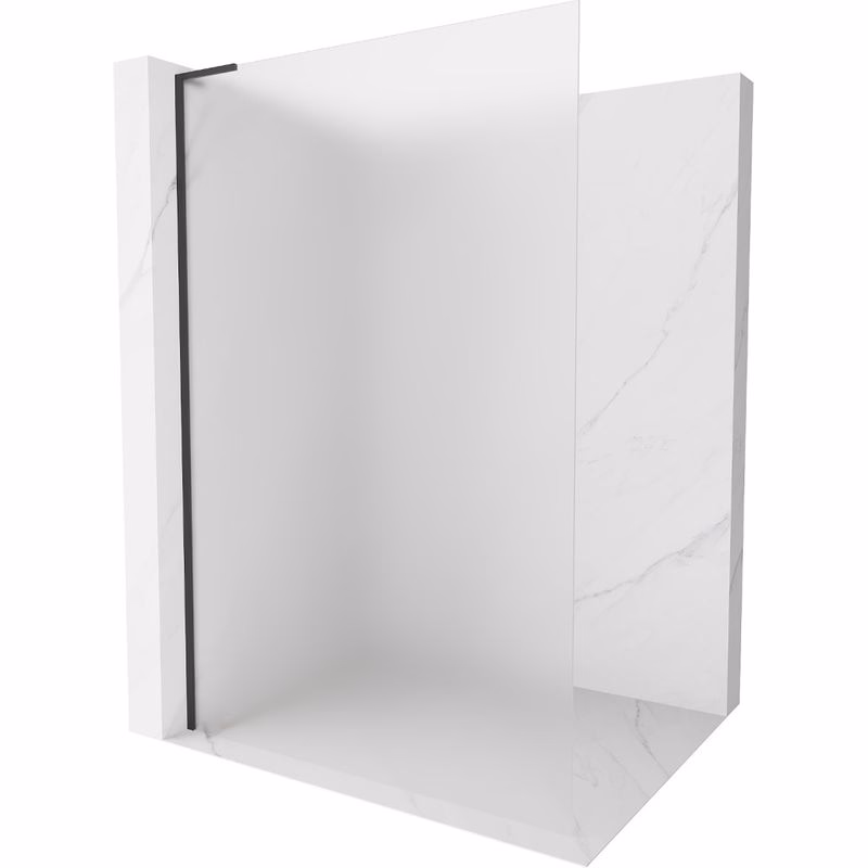 MEXEN/S - Kioto L Sprchová zástena WALK-IN 90 x 200, dekor, čierna 800-090-103-70-30