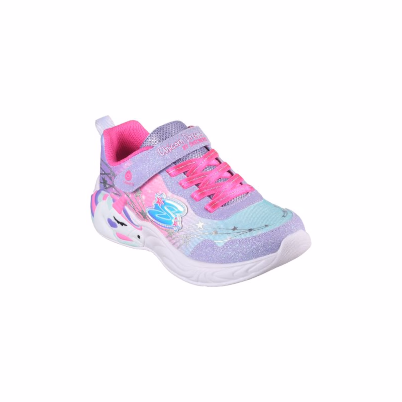 Dievčenská rekreačná obuv SKECHERS S Lights Unicorn Wishful Magic K lavender hot pink